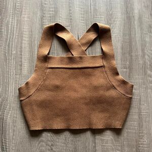 House-of-harlow-1960 Women's Brown and Tan Crop-top